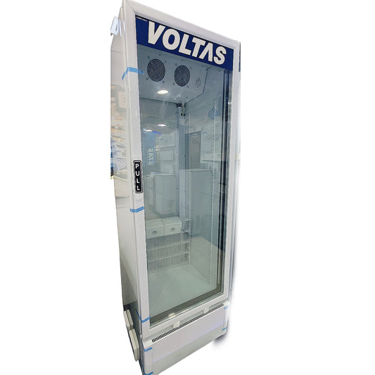 Voltas VC GT 550 SD V 550 Litre Visi Cooler | Single Door Commercial Refrigerator | LED Lighting | Heavy-Duty Glass Shelves | Fan-Based Cooling