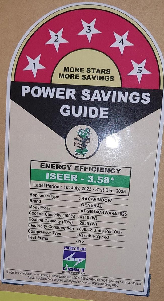OGENERAL AFGB14CHWA-B WINDOW AC 1.2 TON 5 STAR Inverter Free Installation Delhi NCR only