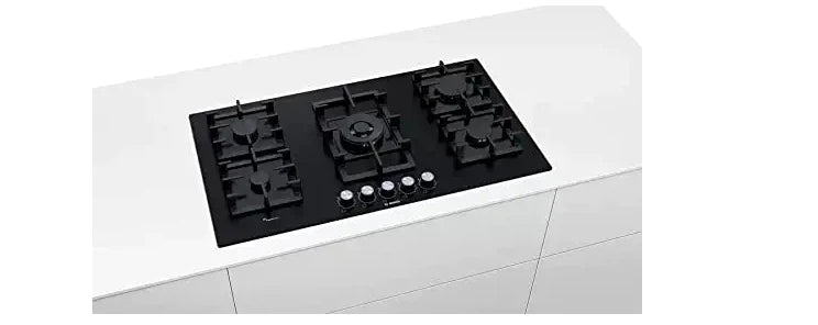 Bosch Serie | 6, 5 Burner Built in Gas hob, 90 cm, Tempered glass PPQ9B6O90I
