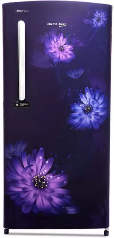 Voltas Beko RDC220C / W0DBE0M000UGD 185 L Direct Cool Single Door 3 Star Refrigerator (Dahlia Blue)