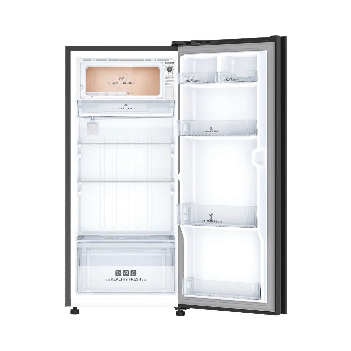 IFB (IFBDC-2233FFG) 197 litre 3 Star Single Door Refrigerator | Floral Joy Black Glass | ConvertiCool | Fast Ice | Copper Boost | Suraj Electronics Delhi NCR