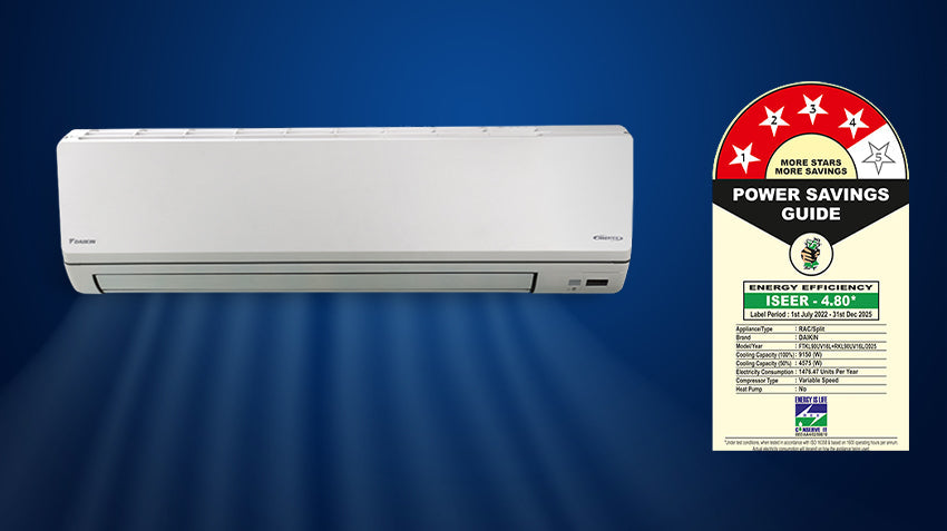 Daikin FTKL90UV16 2.6 Ton 4 Star Inverter Split AC with PM 2.5 Filter, 16m Air Throw, Swing Compressor & Ambient Cooling up to 52°C