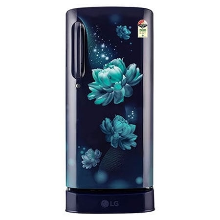 LG 185L Single Door Refrigerator, Base Stand Drawer, Moist 'N' Fresh, Blue Charm, 3 Star — GL-D201ABCD — product view
