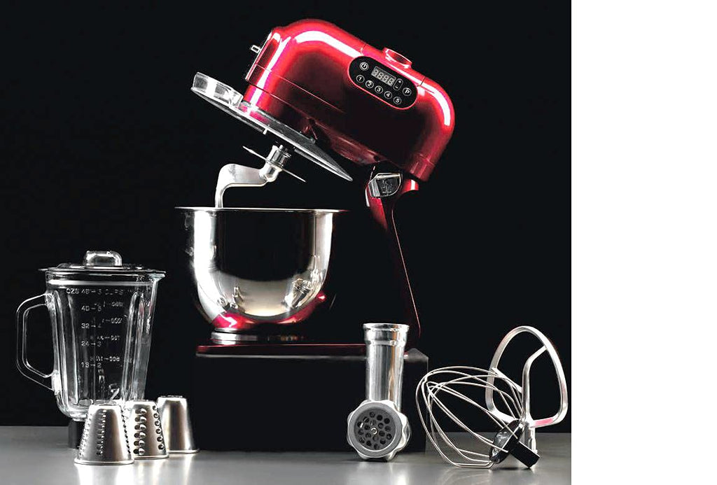 Hafele Klara Red Blender with Mixing Bowl, Mixing Attachments