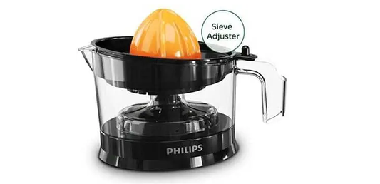 Philips HR2788/00 Citrus Press Juicer | Two-Way Rotation | Adjustable Pulp Control | Black & Transparent | Suraj Electronics Delhi NCR