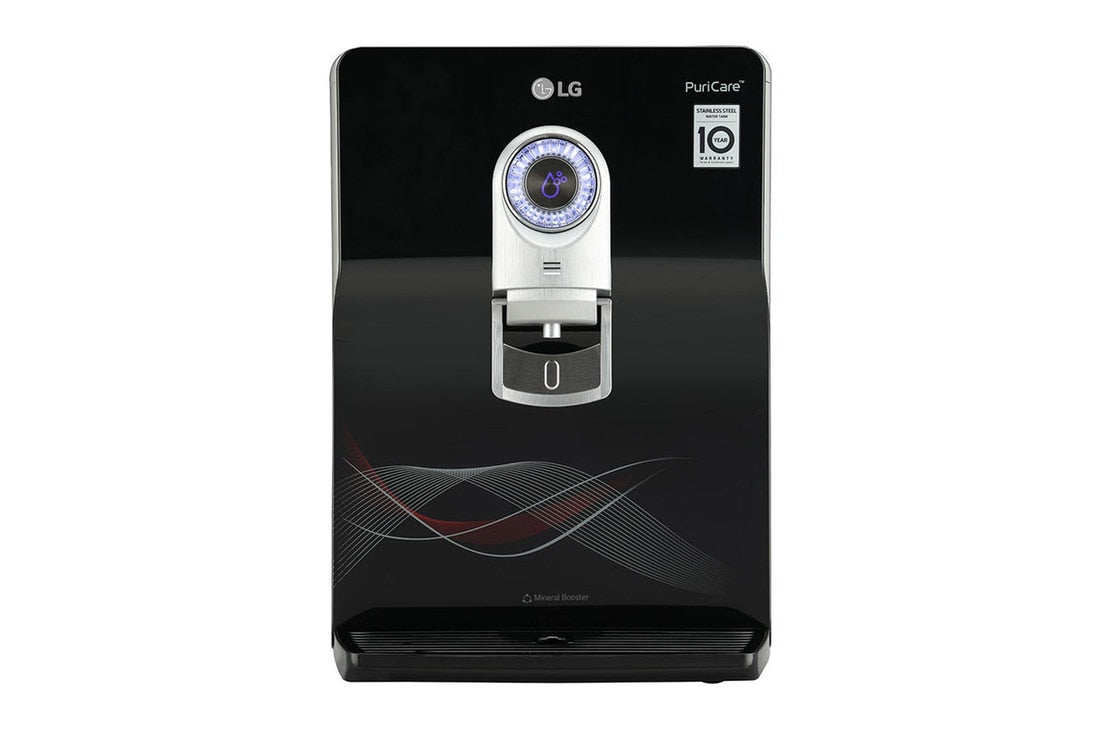 LG 8L RO+UV+UF+Mineral Booster Water Purifier with Steel Tank, Black — WW184ETB — product view