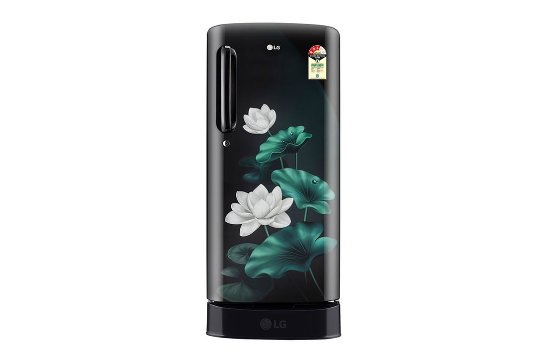 LG 185L, 3 Star, With Base Stand Drawer, Ebony Regal Finish, Direct Cool Single Door Refrigerator — GL-D201AELD — product view