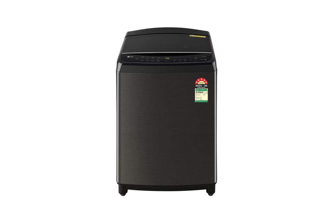LG 11Kg Top Load Washing Machine, AI Direct Drive™, In-built Heater, Middle Black, 5 Star — THD11SWM — product view