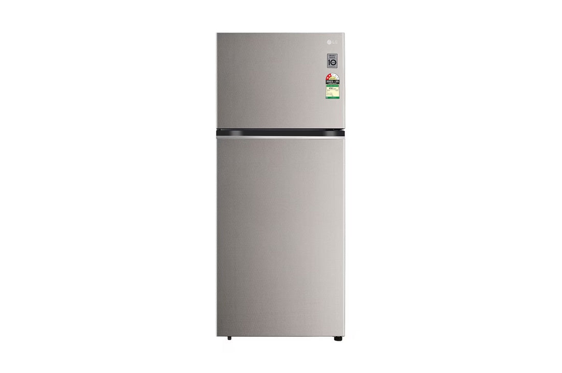 LG 322L Double Door Refrigerator, Convertible, Multi Air Flow, Urban Steel, 2 Star — GL-S342SUSY — product view
