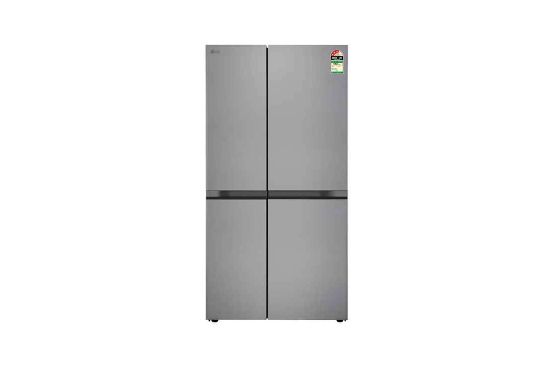 LG 650L Side-by-Side Refrigerator, Convertible, Smart Inverter Compressor, Shiny Steel, 3 Star — GL-B257JPZ3 — product view