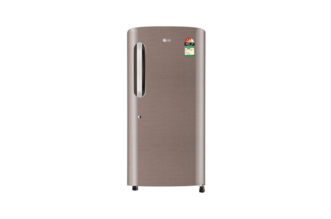 LG 210L Single Door Refrigerator with Reciprocating Compressor, Direct Cool, Anti Bacterial Gasket, Fawn Steel Finish, 3-Star — GL-B231AFSD — product view
