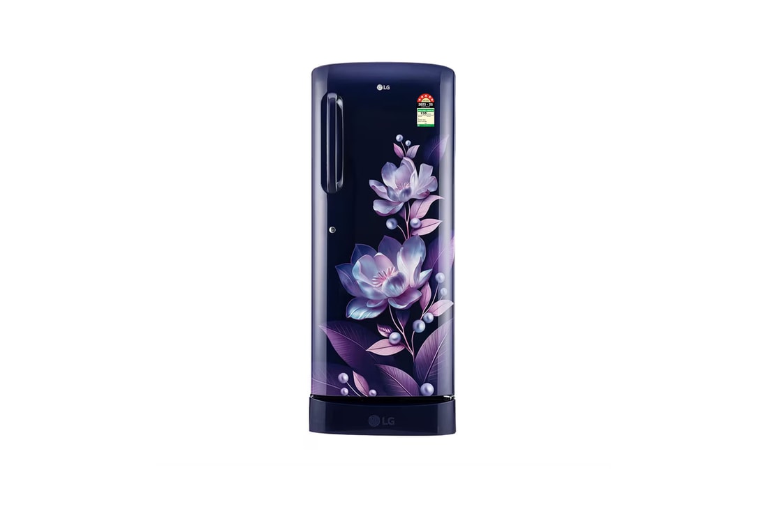 LG 224L Single Door Refrigerator, Base Stand Drawer, Smart Inverter Compressor, Blue Marvel, 5 Star — GL-D241ABMU — product view