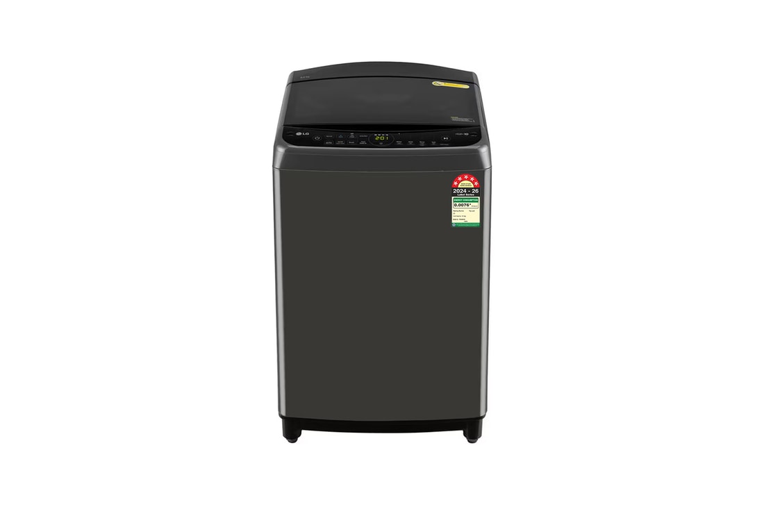 LG 8Kg Top Load Washing Machine, AI Direct Drive™, Turbodrum, Middle Black, 5 Star — THD08NPM — product view