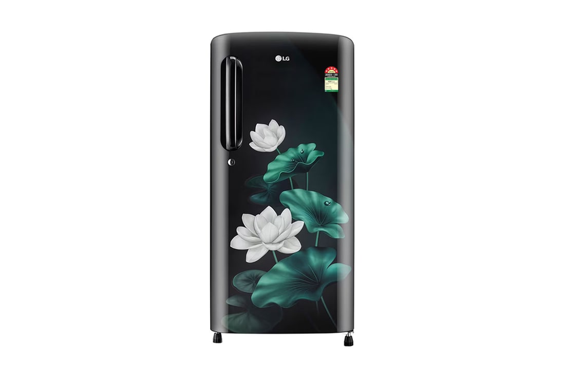 LG 185L Single Door Refrigerator, MOIST ‘N' FRESH, Toughened Glass Shelves, Blue Euphoria, 5 Star — GL-B201AELU — product view
