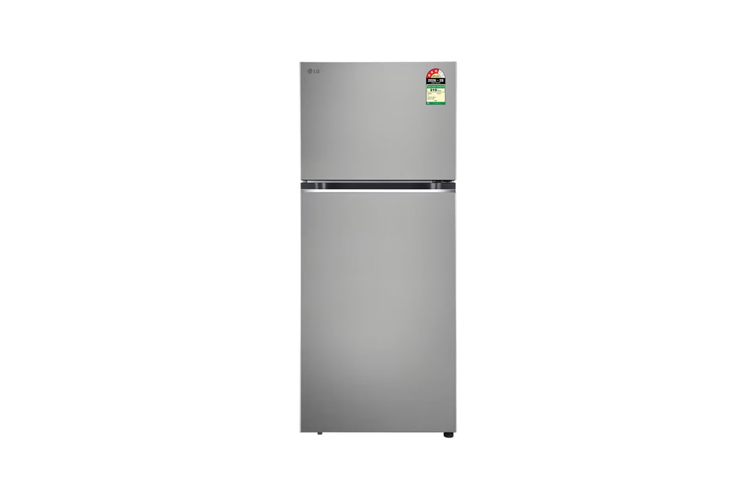 LG 398L Double Door Refrigerator, Wi-Fi Convertible, Smart Inverter Compressor, Shiny Steel, 3 Star — GLT4036SNPZ — product view