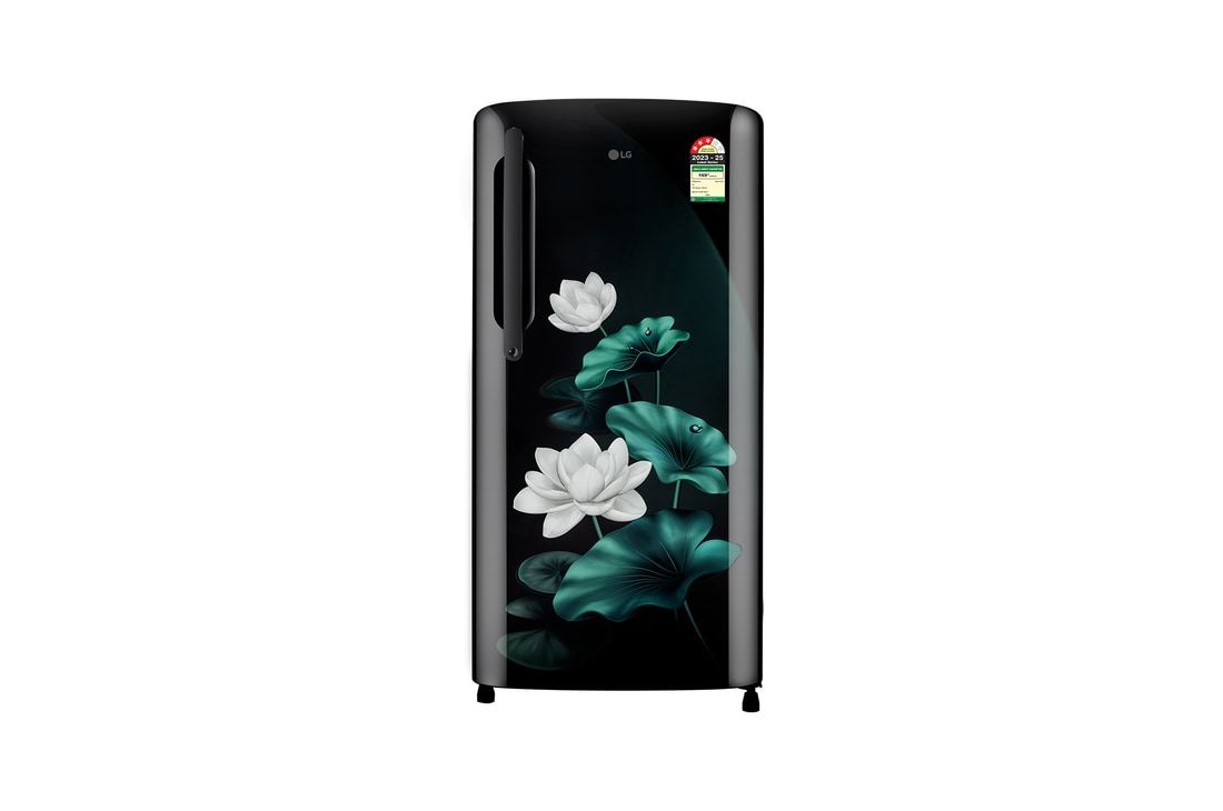 LG 201 L Single Door Refrigerator, Anti-Bacterial Gasket, Smart Inverter Compressor, Emerald Lotus, 3 Star — GL-B211HELD — product view