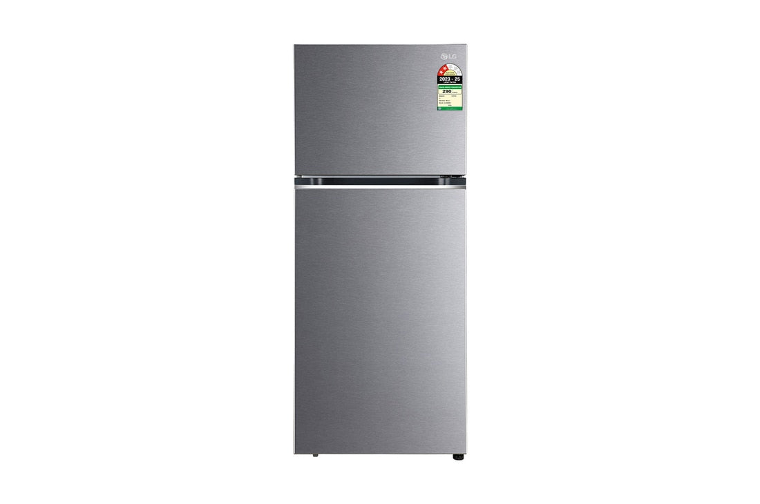LG 398 L Double Door Refrigerator, Smart Inverter Compressor, Frost-Free, Dazzle Steel Finish, 2 Star — GL-N422SDSY — product view