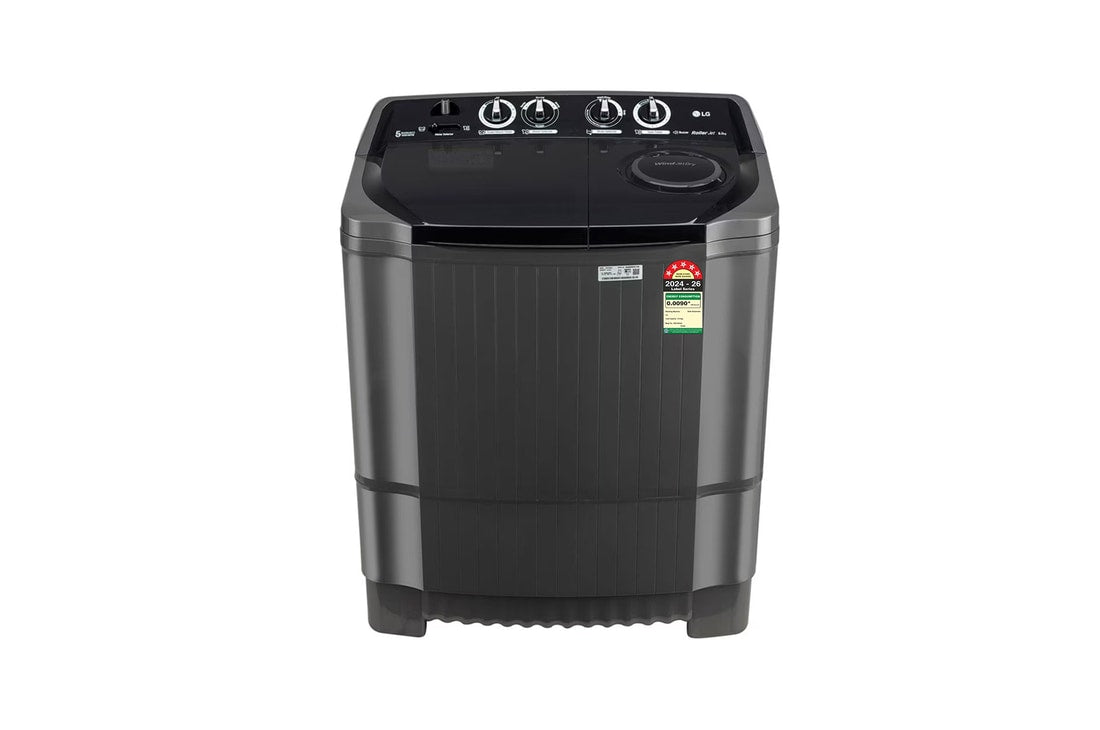 LG 8Kg Semi Automatic Washing Machine, Roller Jet Pulsator + Soak, Middle Black, 5 Star — P8015SKAZ — product view