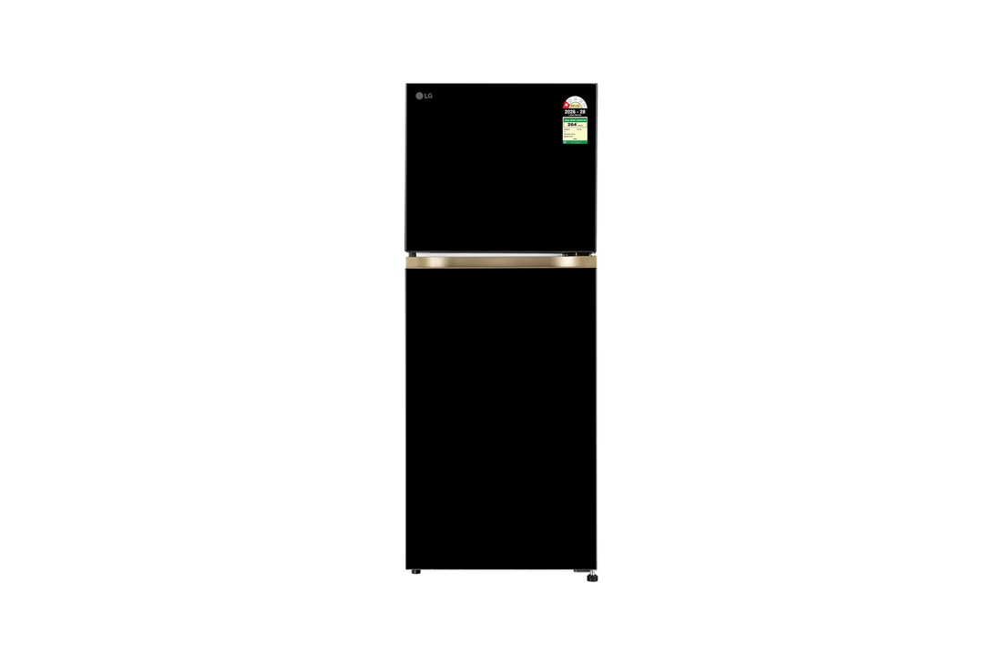 LG 225L Double Door Refrigerator, Smart Inverter Compressor, Smart Mode, Onyx Black, 1 Star — GLT2216WYOB — product view
