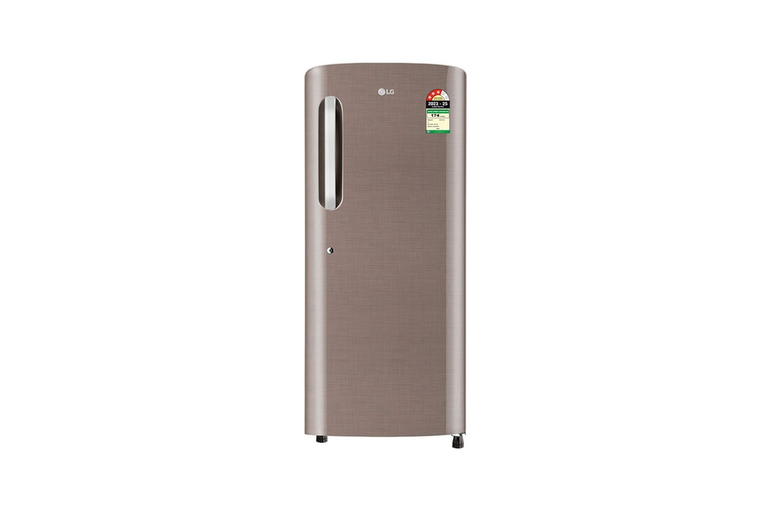 LG 224L Direct Cool Single Door Refrigerator, Reciprocating Compressor, Moist 'N' Fresh, Fawn Steel, 3 Star — GL-B241AFSD — product view