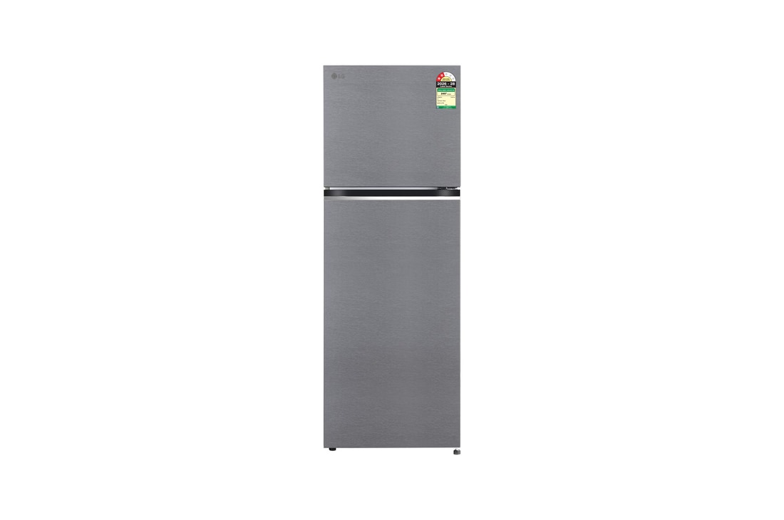 LG 343 L Double Door Refrigerator, Convertible, Smart Diagnosis™, Multi Air Flow, Urban Steel, 2 Star — GLT3426SNDS — product view