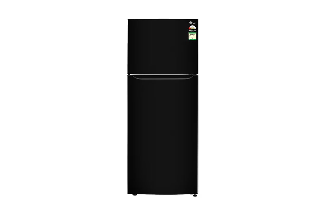 LG 446L Double Door Refrigerator, Convertible, Smart Diagnosis™, DoorCooling+™, Ebony Sheen Finish, 1 Star — GL-T502CESR — product view