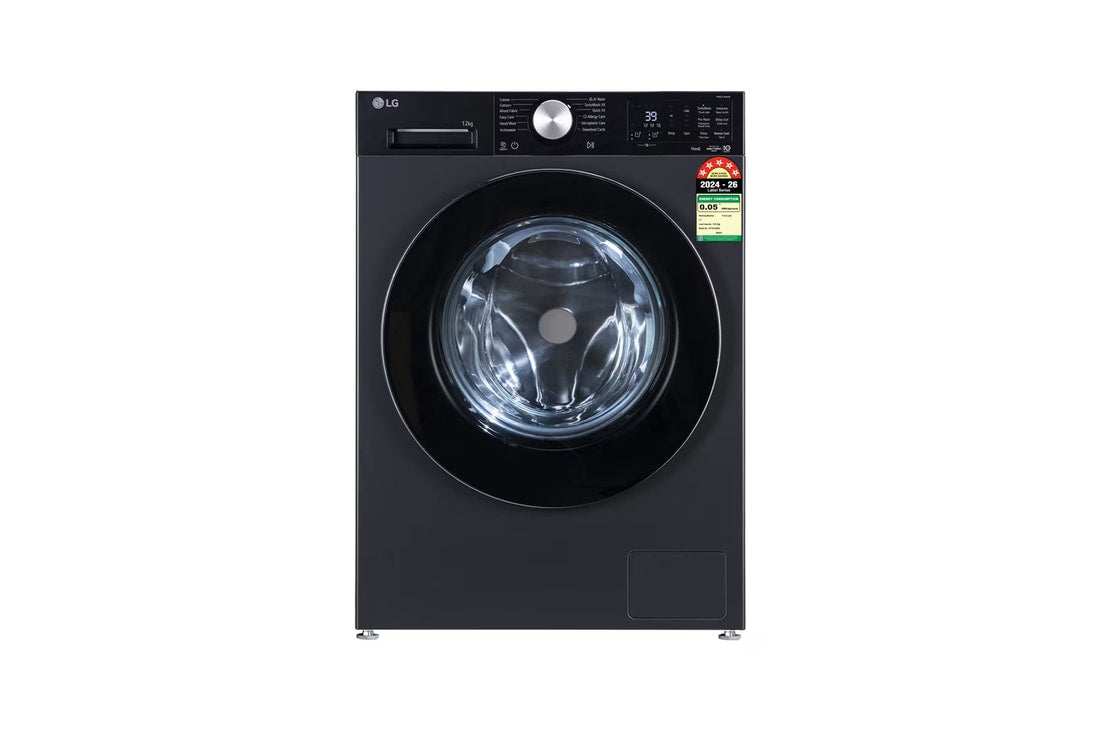 LG 12Kg Front Load Washing Machine, AI Direct Drive, Ez-Dispense, Essence Graphite, 5 Star — FX1412A5ED — product view
