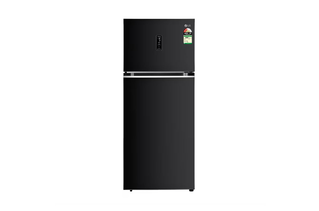 LG 466L Double Door Refrigerator, Convertible, Hygiene Fresh, Ebony Sheen, 2-Star — GL-T492MESY — product view
