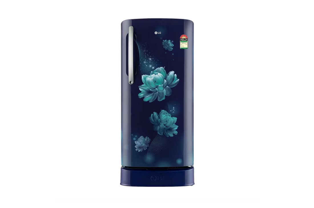 LG 201L Single Door Refrigerator, Base Stand Drawer, Smart Inverter Compressor, Blue Charm, 5 Star — GL-D211HBCZ — product view