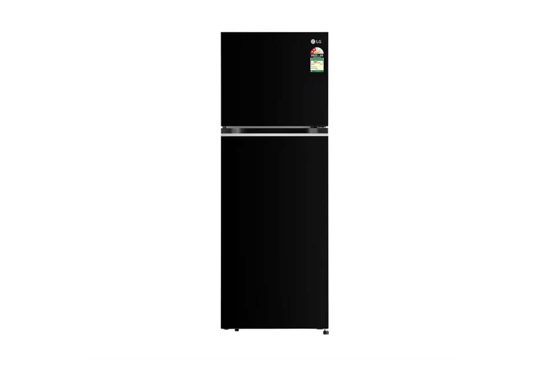 LG 343L Double Door Refrigerator, Convertible, Smart Diagnosis, Ebony Sheen, 2 Star — GL-S382SESY — product view