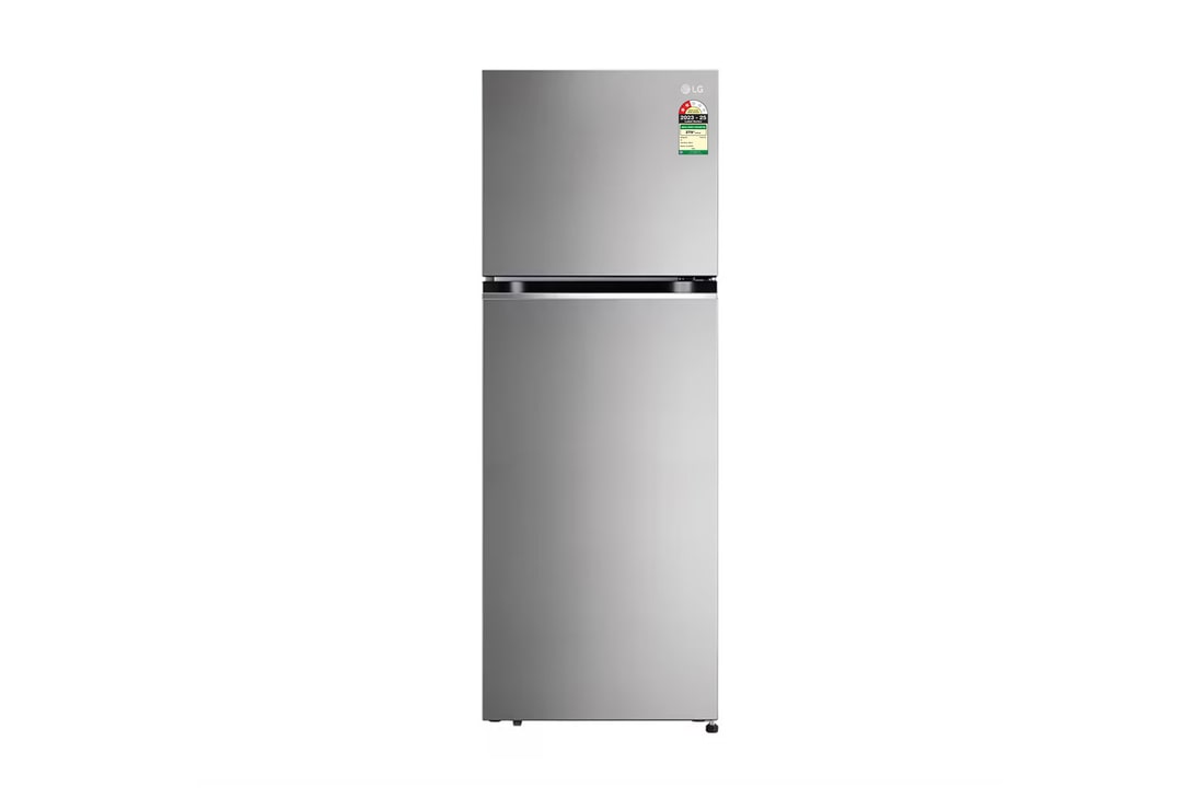 LG 322L, Double Door Refrigerator, Convertible, Smart Diagnosis™, Shiny Steel Finish, 2 Star — GL-S342SPZY — product view