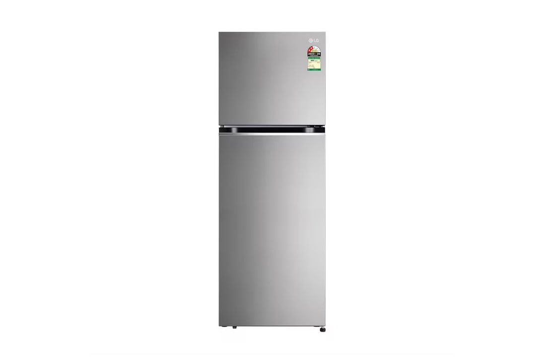 LG 343L Double Door Refrigerator, Convertible, Multi Air Flow, Shiny Steel Finish, 2 Star — GL-S382SPZY — product view