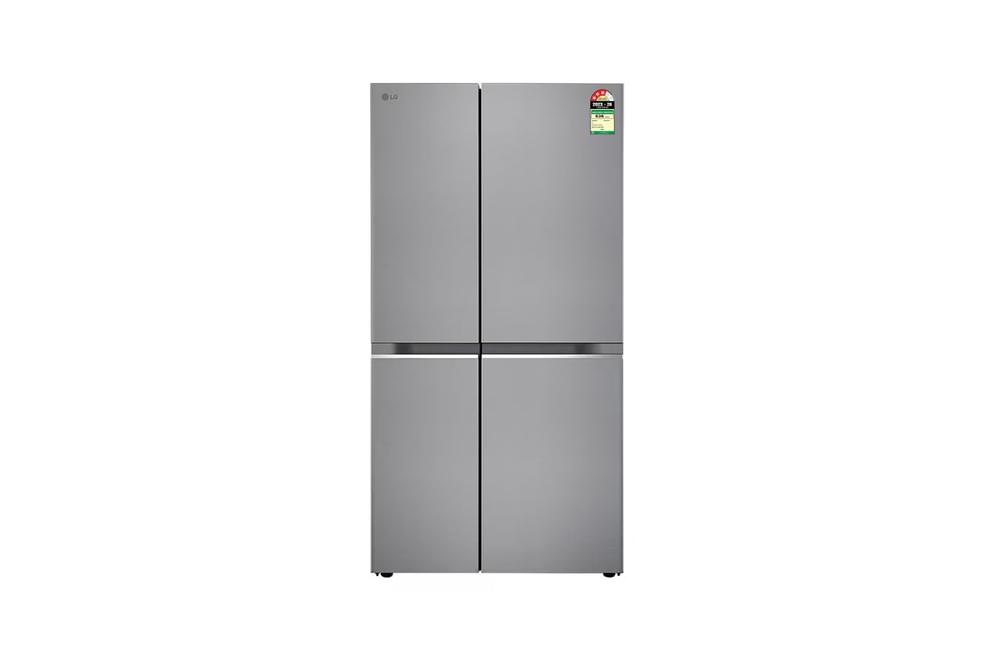 LG 790 L Side-by-Side Refrigerator, Wi-Fi Convertible, Hygiene Fresh+™, Shiny Steel, 3 Star — GL-B277GPZ3 — product view