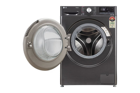 LG FHP1412Z9B 12 Kg 5 Star AI Direct Drive Front Load Washing Machine with TurboWash 360° & Steam+ – Platinum Black