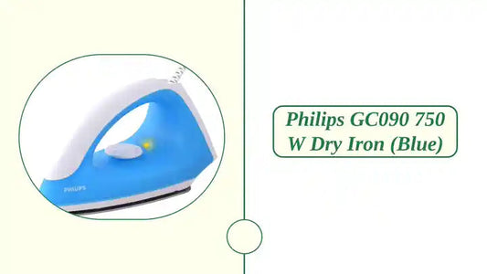 Philips GC090 750W Dry Iron (Blue) | Lightweight & Smooth Glide | Best Price in Delhi NCR