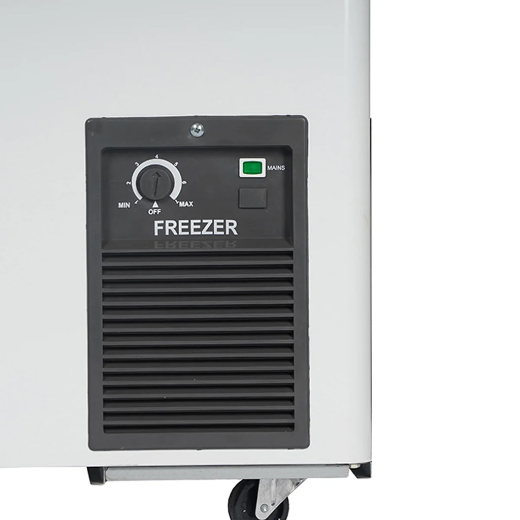 Voltas GT340GA5-W-G3 275L 5 Star Glass Top Deep Freezer (Convertible, Dual Temperature, Anti-Corrosive Body)