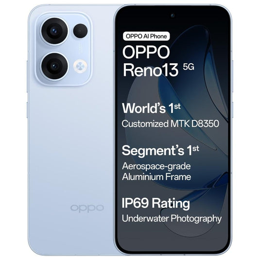 Oppo Reno 13 5G 512 GB, 12 GB RAM, Sky Blue, Mobile Phone
