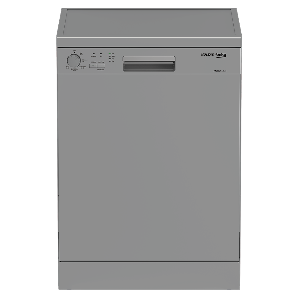 Voltas Beko DF14S3 14 Place Setting Dishwasher | 5 Wash Programs | 70°C Intensive Wash | Low Water Consumption
