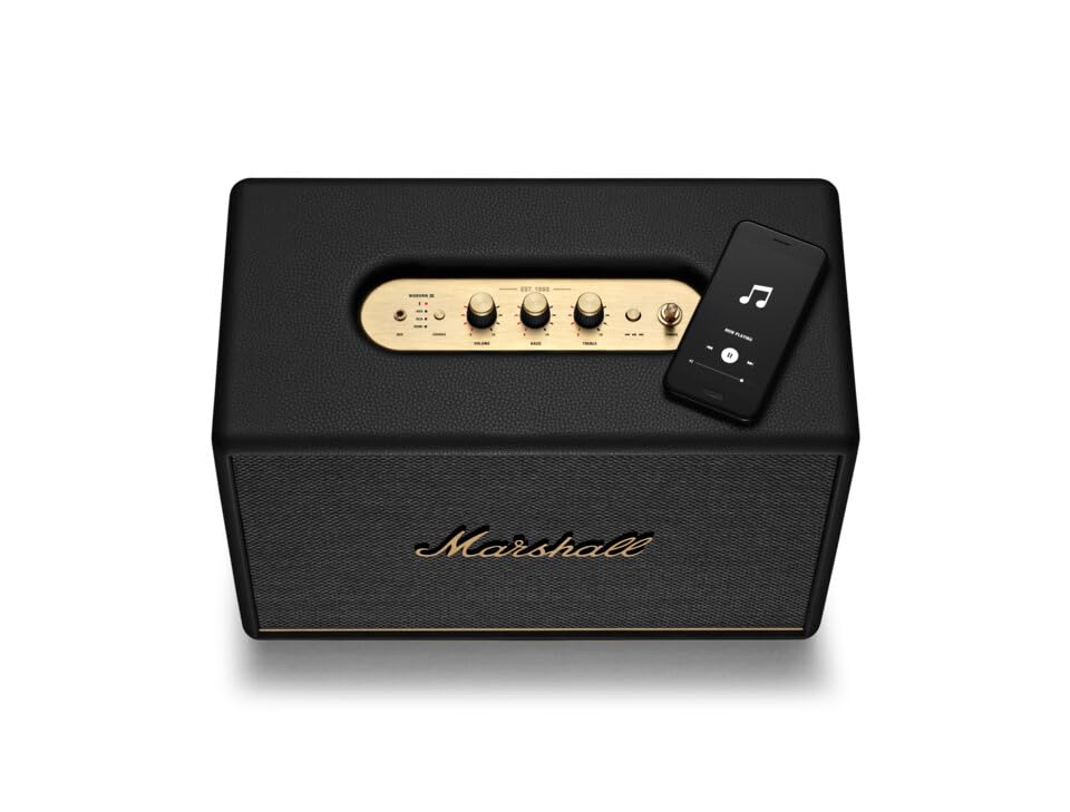 Marshall Woburn III Bluetooth Speaker (Brown, HDMI, AUX, RCA, Bluetooth 5.2, 3-Way Driver)