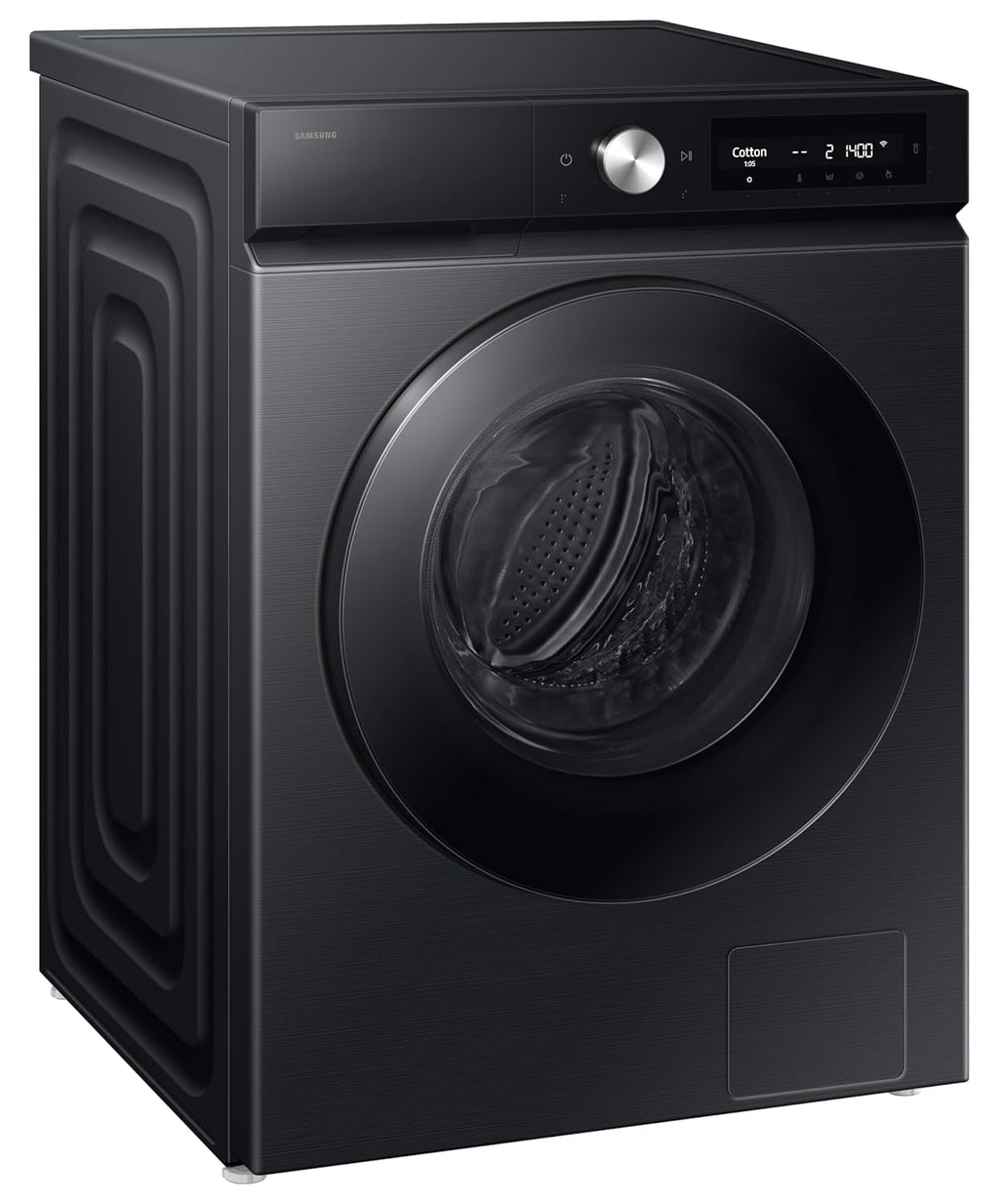 Samsung WD12FB7B34GBTL 12kg/7kg 5 Star AI EcoBubble Wi-Fi Inverter Fully Automatic Front Load Washer Dryer – Black | AI Control, Hygiene Steam, Air Wash