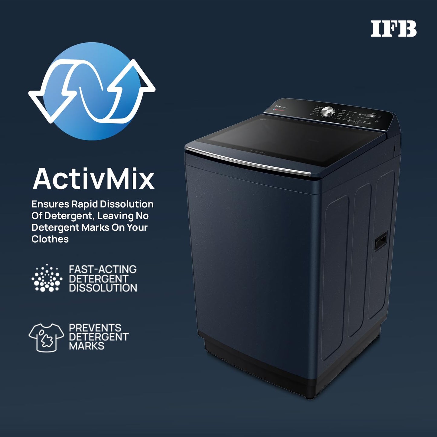 IFB TL111RB2SN 11 Kg 5 Star Fully Automatic Top Load Washing Machine (2025 Model) with AI Powered DeepClean, PowerSteam, Inbuilt Heater, Aqua Energie – Royal Blue