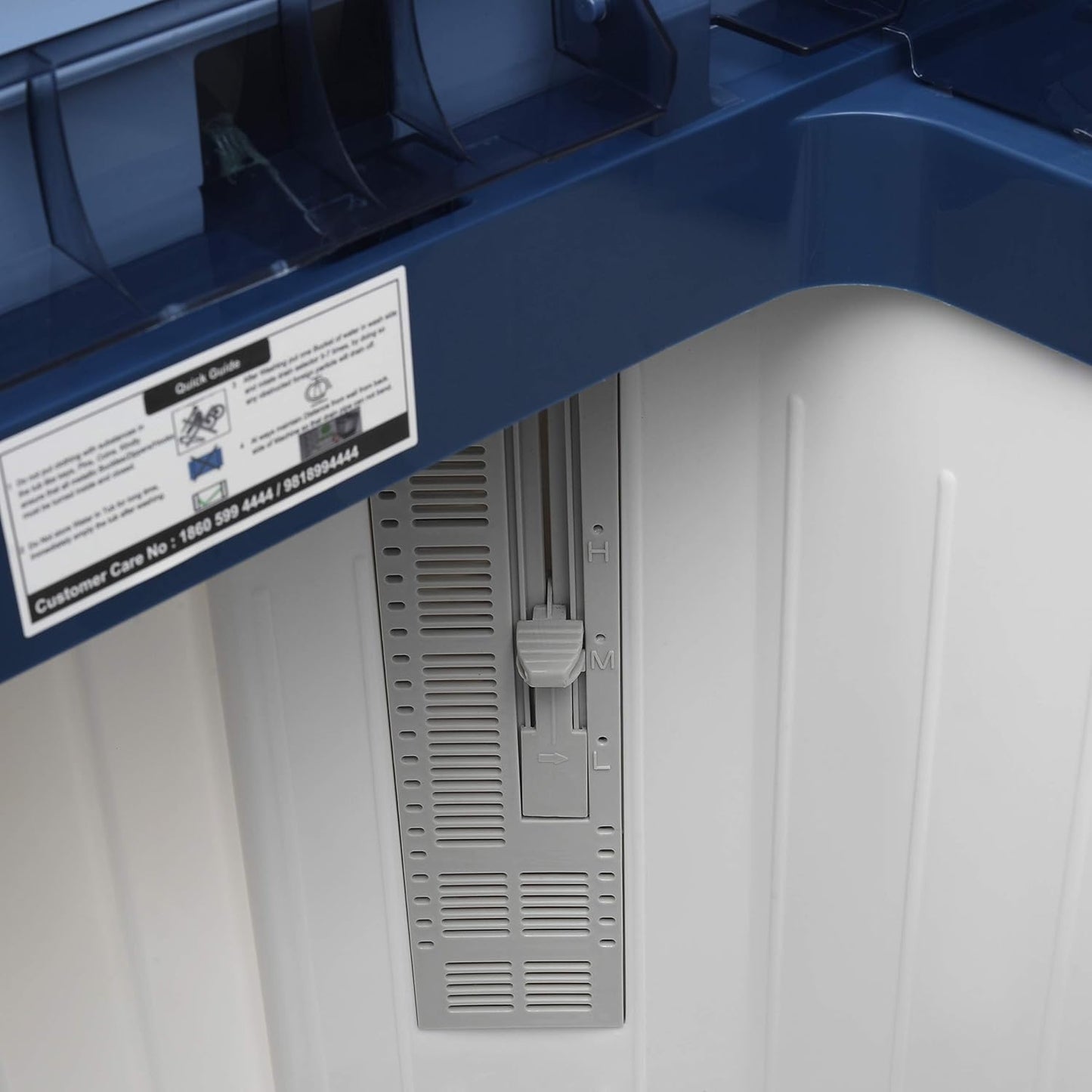 Voltas Beko WTT80DBLT 8 Kg Semi-Automatic Top Load Washing Machine | Double Waterfall | Soft Close Lid | Dual Cassette Filter | 1300 RPM Fast Dry | Sky Blue | Suraj Electronics