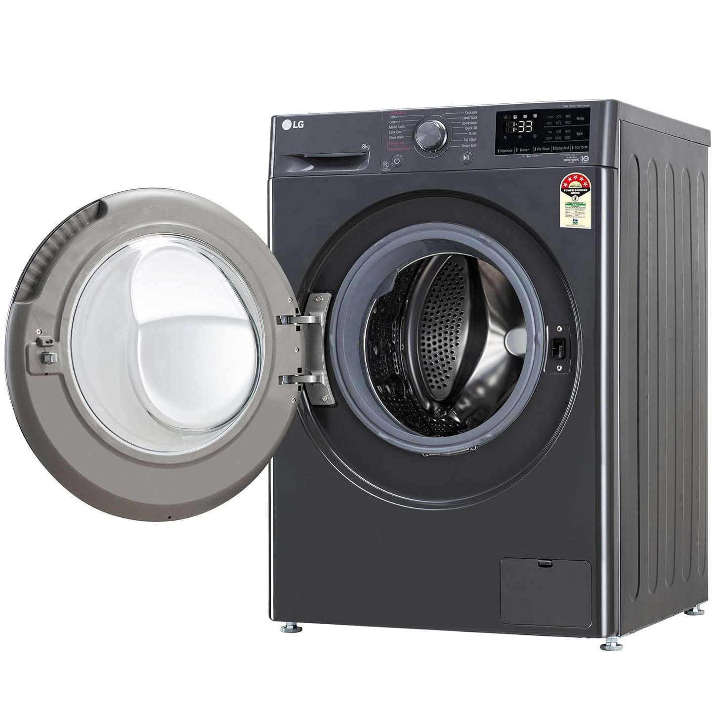 LG FHP1208Z3M 8 Kg 5 Star AI Direct Drive Front Load Washing Machine with Steam &amp; 6 Motion DD | Suraj Electronics Delhi NCR