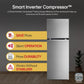 LG GL-S342SPZY 322L 2 Star Frost-Free Double Door Refrigerator | Convertible | Smart Inverter Compressor | Multi Air Flow | Shiny Steel