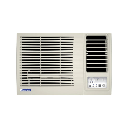 Blue Star WFE309L 0.8 Ton 3 Star Fixed Speed Window AC (Copper, Turbo Cool, Fan Modes-Auto/High/Medium/Low, Hydrophilic Blue Fins, Dust Filters, Self-Diagnosis, White)