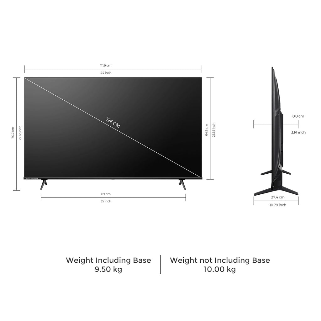 Vu 50QLED25 3 Years Warranty 126cm (50 inches) GloQLED Series 4K QLED Smart Google TV