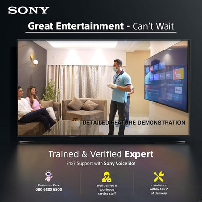 Sony K-65S25M2 65 Inch 4K Ultra HD Smart LED Google TV (BRAVIA 2M2 Series) with Dolby Atmos, 4K Processor X1, Google Assistant, Apple AirPlay – 2025 Model