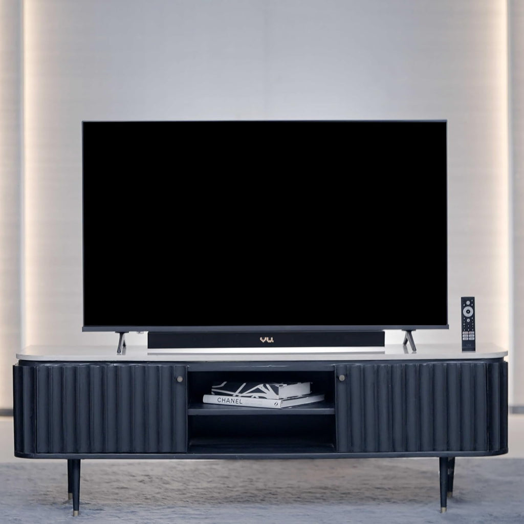 VU 50VIBE-DV –3 Year Warranty 50 Inch 4K QLED Google TV (2025 Model) with Dolby Vision & Atmos, 88W Soundbar, HDMI 2.1, MEMC, AI Processor & Bezel-Less Design