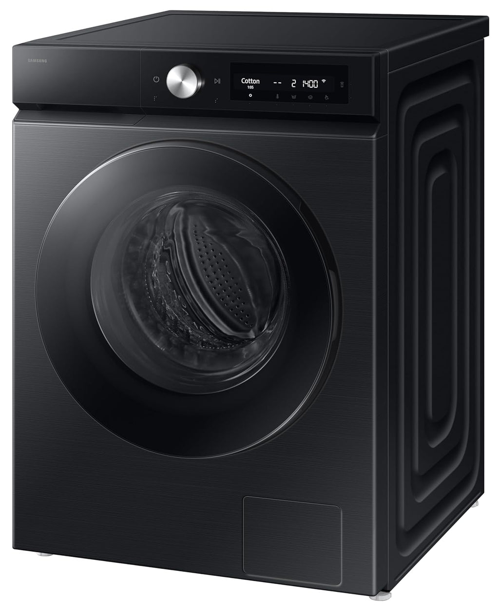 Samsung WD12FB7B34GBTL 12kg/7kg 5 Star AI EcoBubble Wi-Fi Inverter Fully Automatic Front Load Washer Dryer – Black | AI Control, Hygiene Steam, Air Wash