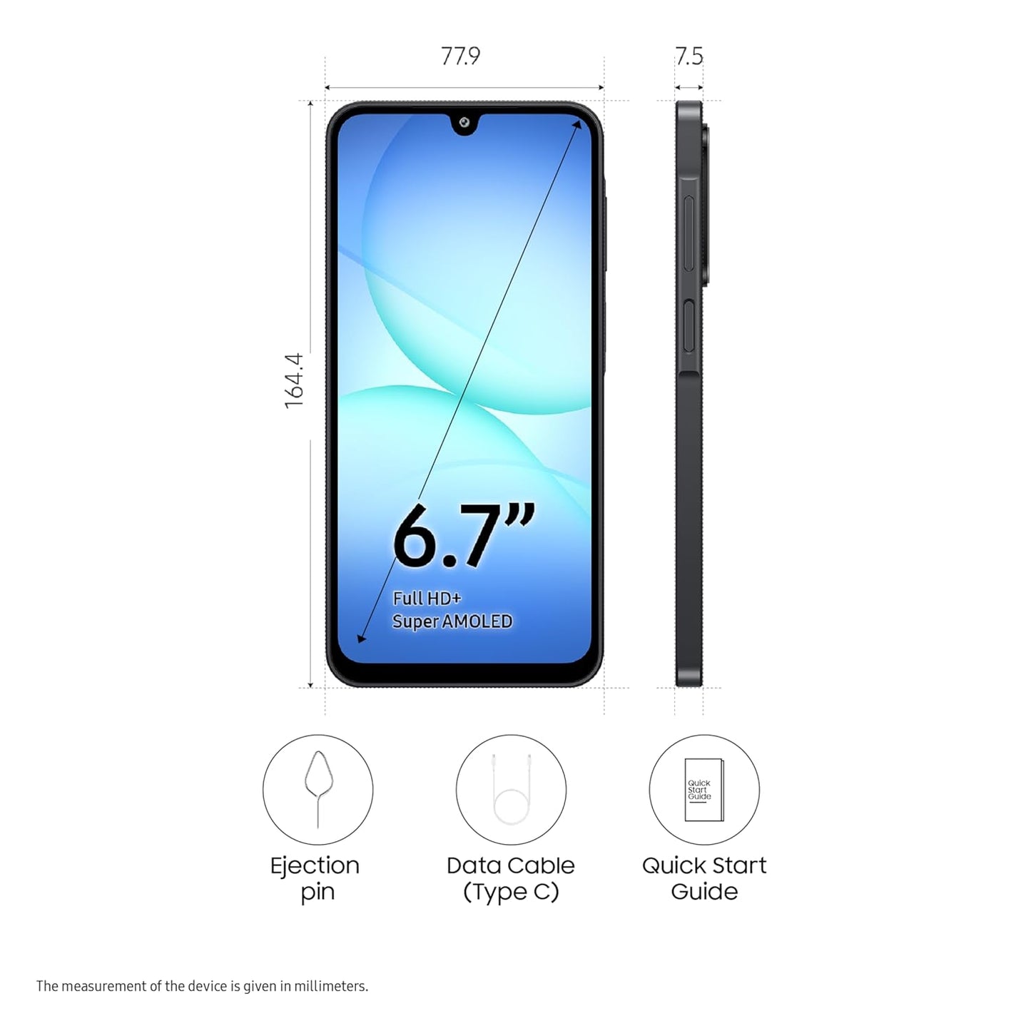 Samsung Galaxy A17 5G (Black, 6GB RAM, 128GB Storage)  | 50 MP No Shake Camera | Gemini Live | Circle to Search | Super AMOLED | Corning Gorilla Glass Victus | 7.5mm Sleek | AI (Copy) | Without Adapter